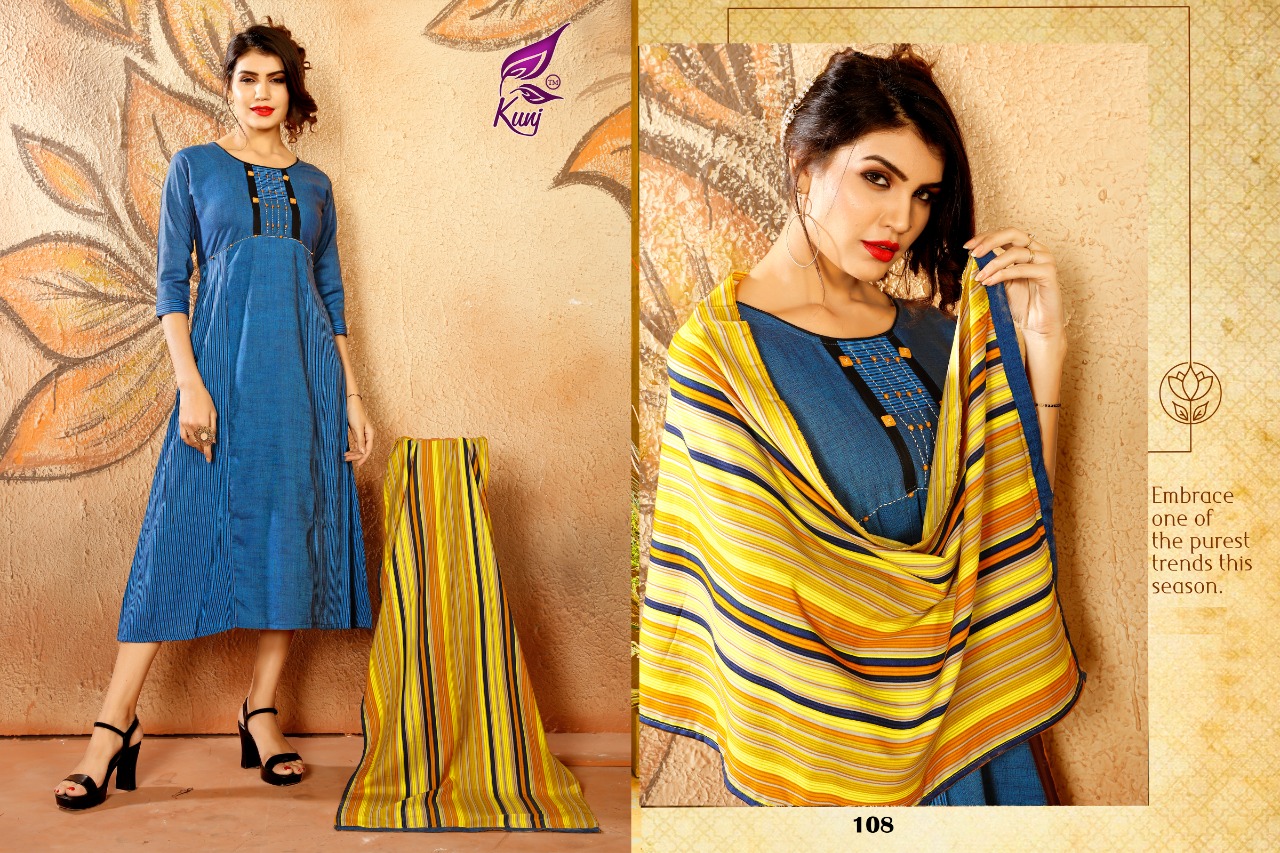 Kunj Patang Vol 1 Rayon Kurtis Catalogue At Best Rate In India