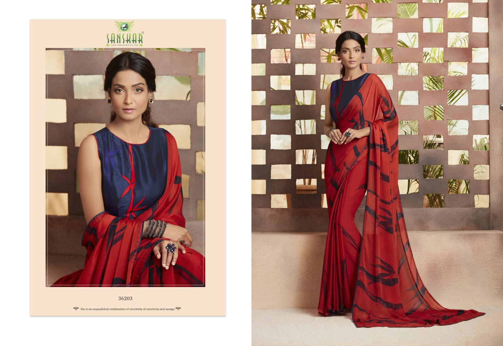 Sanskar Present Instagram Georgette Printed Good Looking Designer Saree