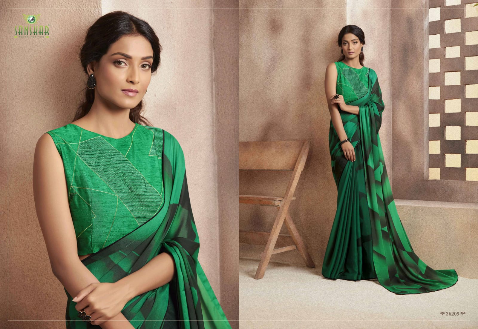 Sanskar Present Instagram Georgette Printed Good Looking Designer Saree