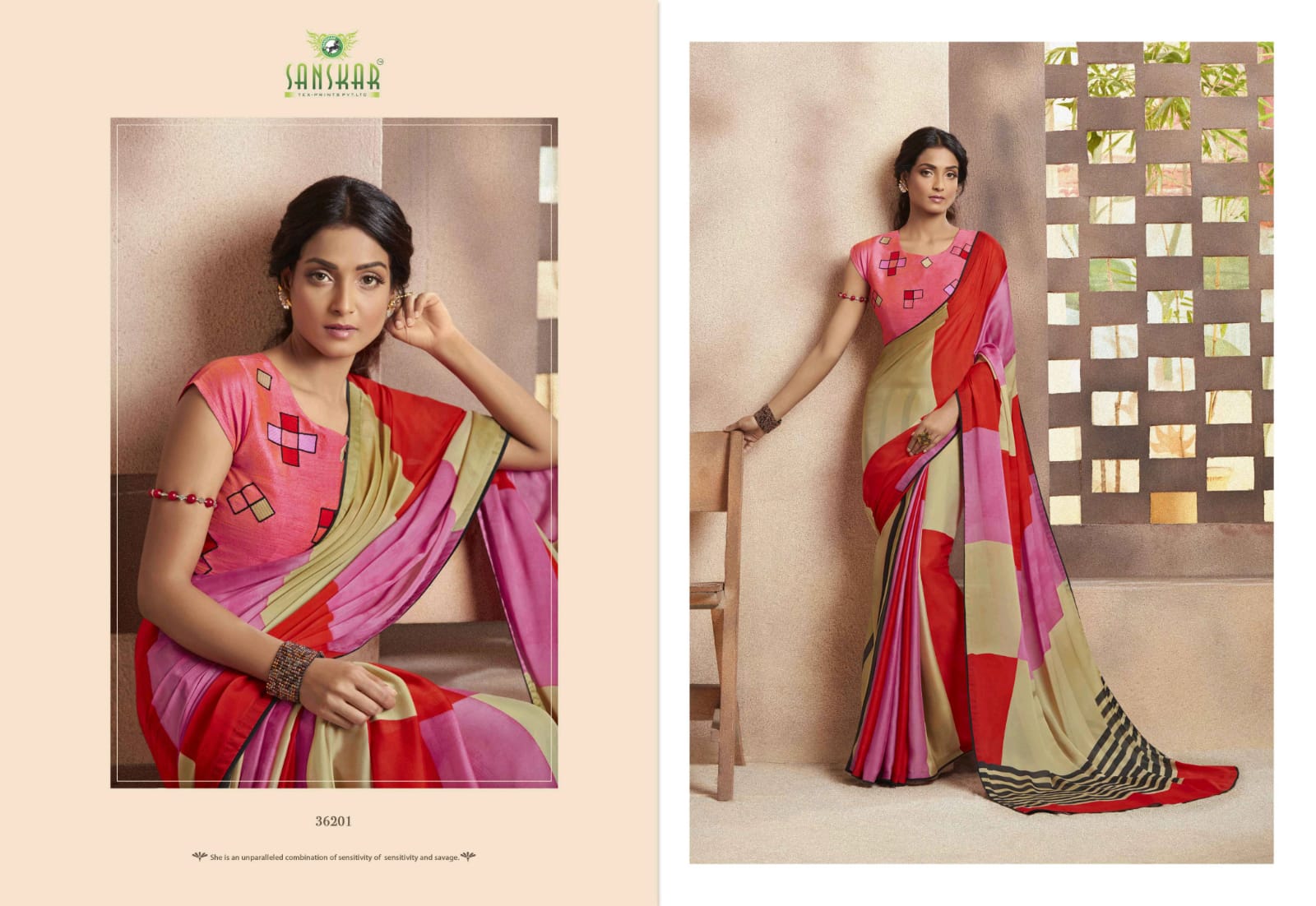 Sanskar Present Instagram Georgette Printed Good Looking Designer Saree