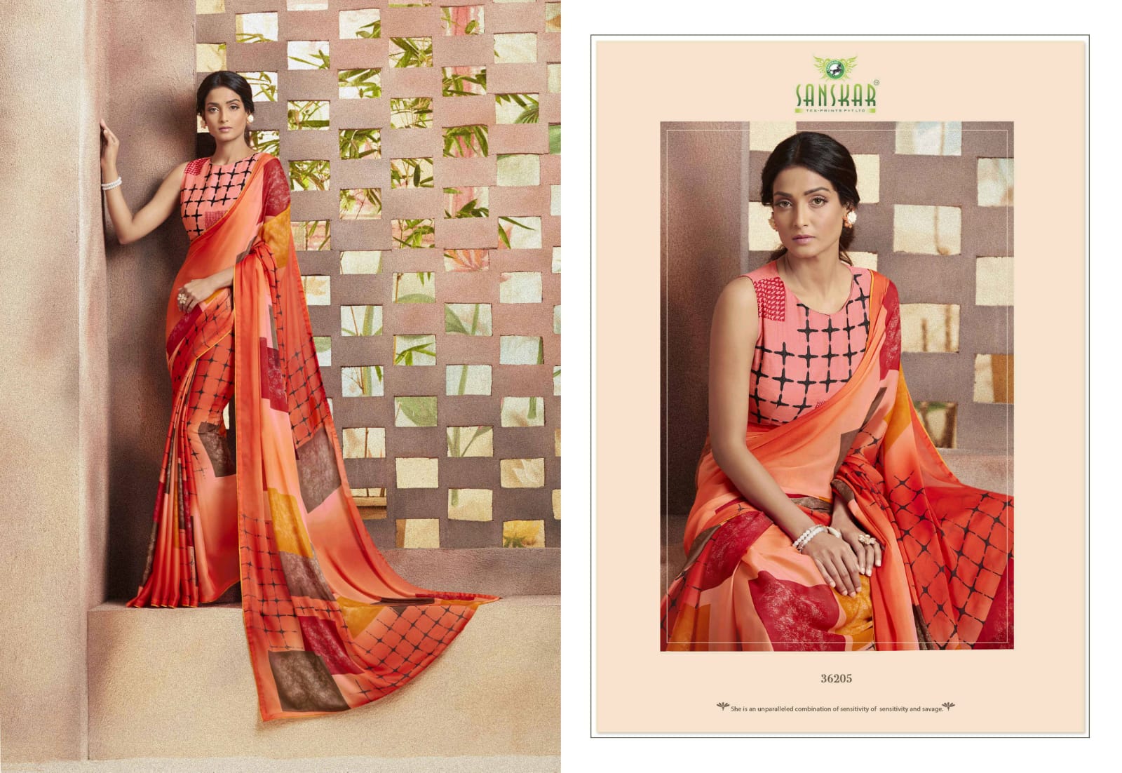 Sanskar Present Instagram Georgette Printed Good Looking Designer Saree