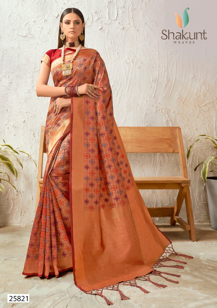 Shakunt Present Pragati Ethnic Wear Heavy Look Silk Saree Online Shopping