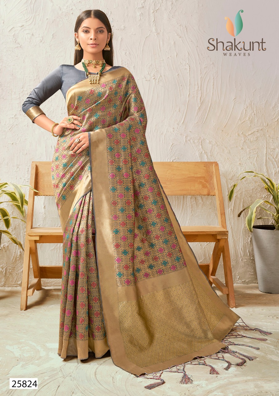 Shakunt Present Pragati Ethnic Wear Heavy Look Silk Saree Online Shopping