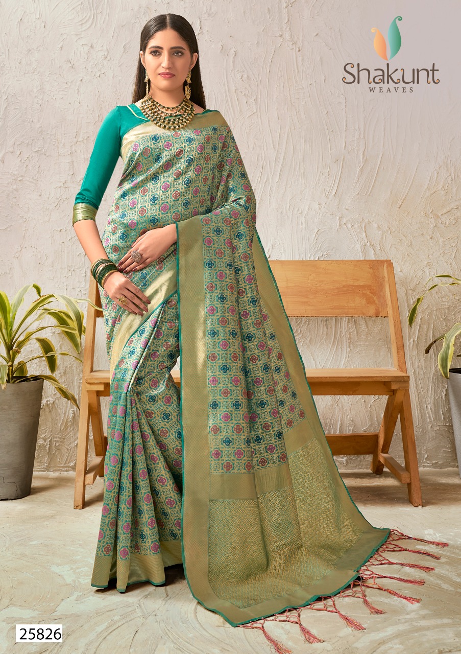 Shakunt Present Pragati Ethnic Wear Heavy Look Silk Saree Online Shopping