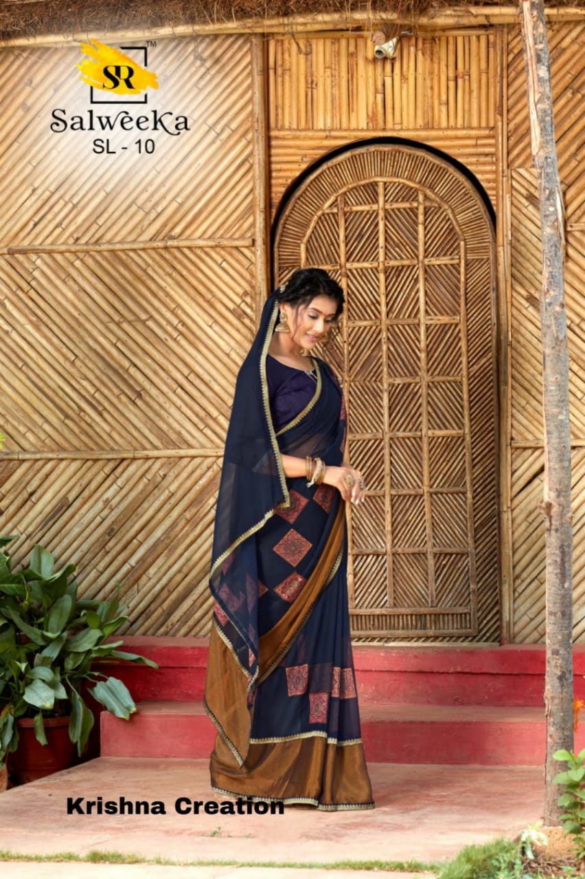Sr Brand Present Salweeka Brasso Panel Concept Exclusive Saree Authorized Dealer
