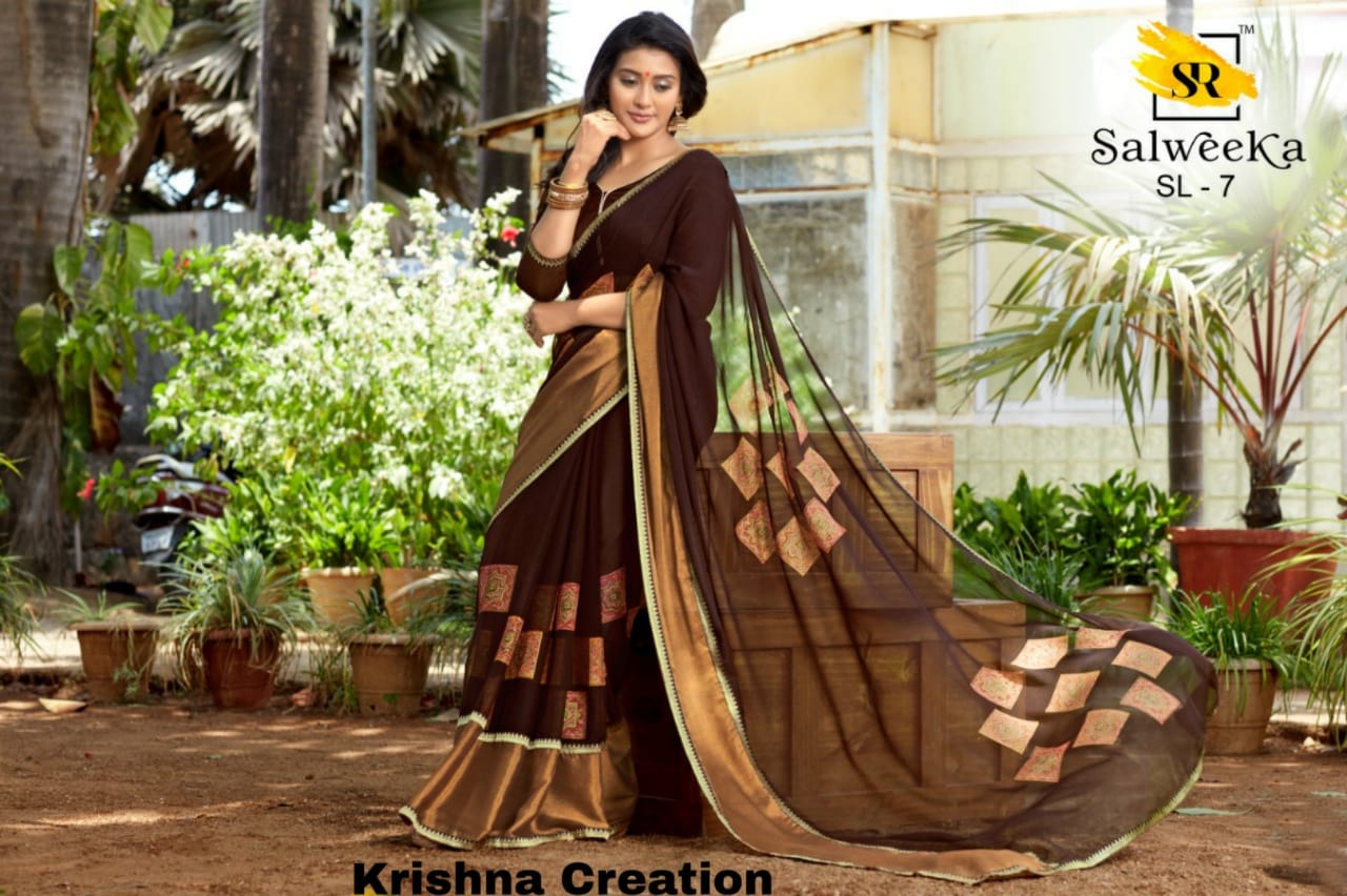 Sr Brand Present Salweeka Brasso Panel Concept Exclusive Saree Authorized Dealer