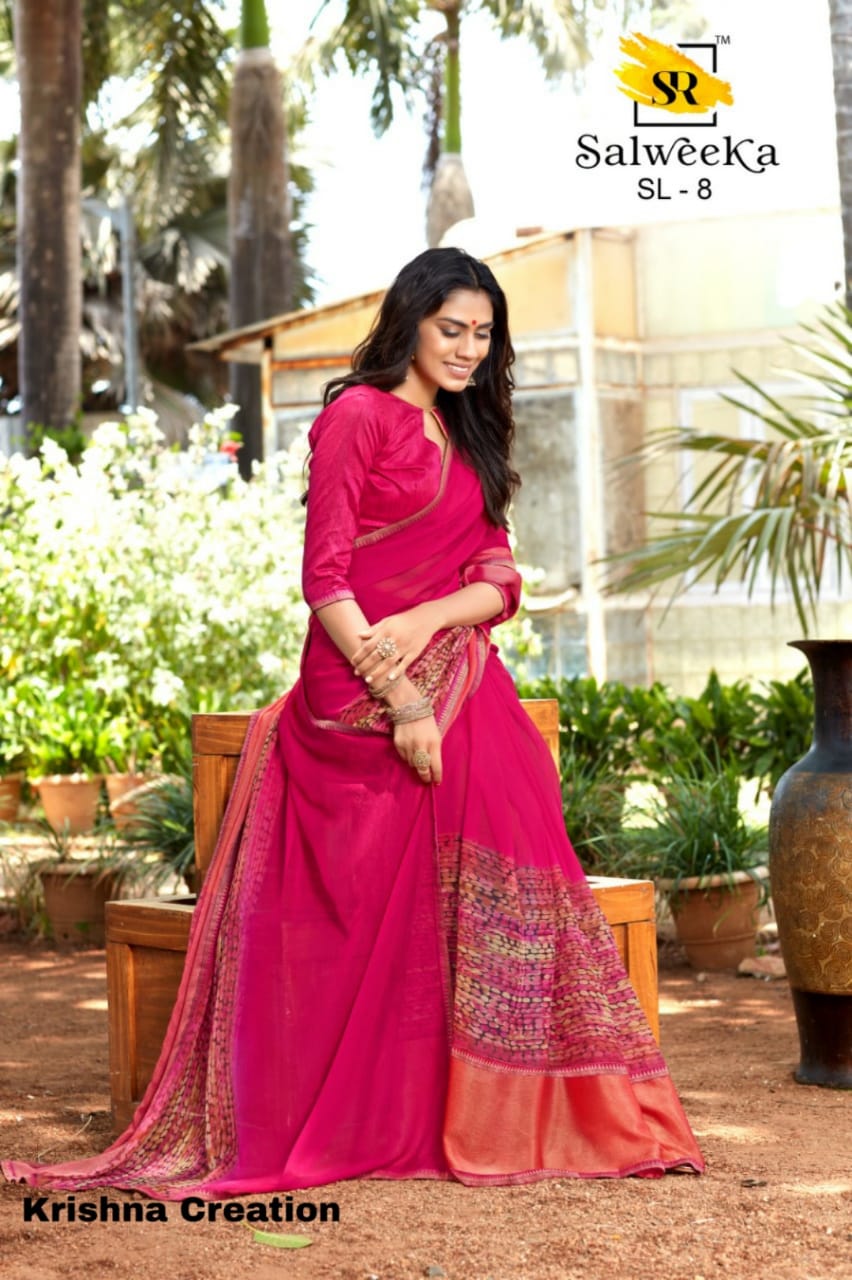 Sr Brand Present Salweeka Brasso Panel Concept Exclusive Saree Authorized Dealer
