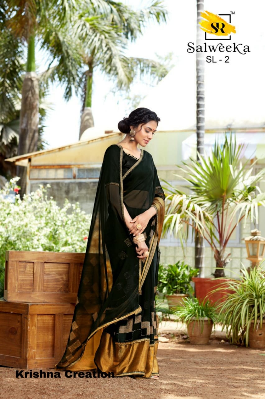 Sr Brand Present Salweeka Brasso Panel Concept Exclusive Saree Authorized Dealer