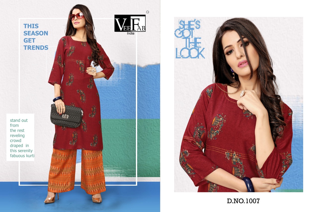 Vf India Present Lakhi Vol 2 Rayon Kurti With Plazzo Concept In Surat Market
