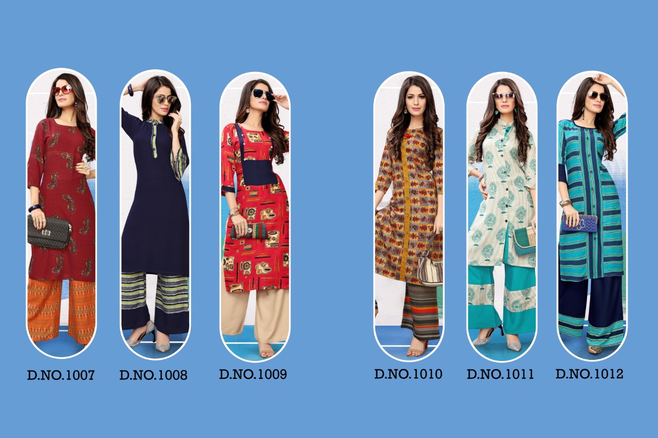 Vf India Present Lakhi Vol 2 Rayon Kurti With Plazzo Concept In Surat Market