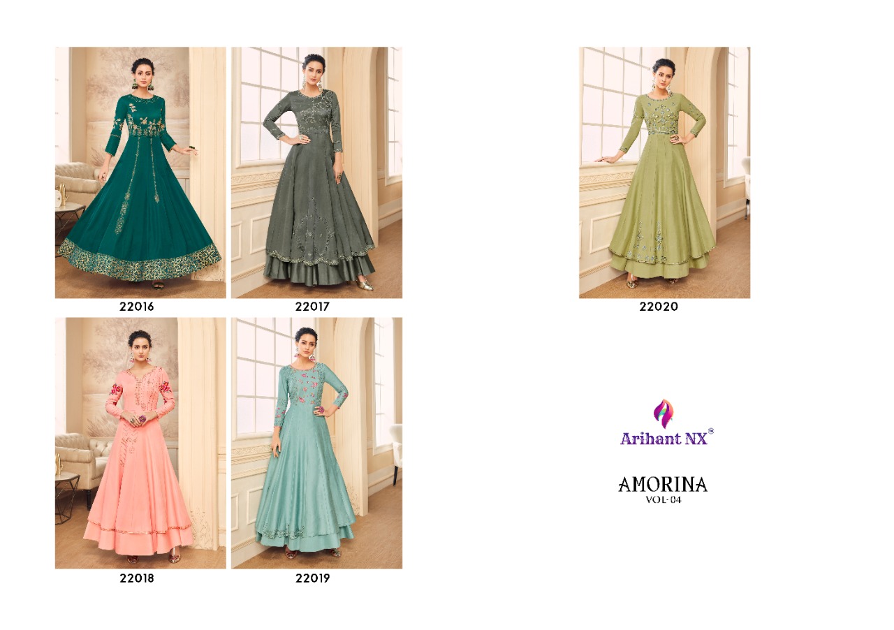 Arihant Amorina Vol 4 Readymade Gown Wholesale Place In Surat Market
