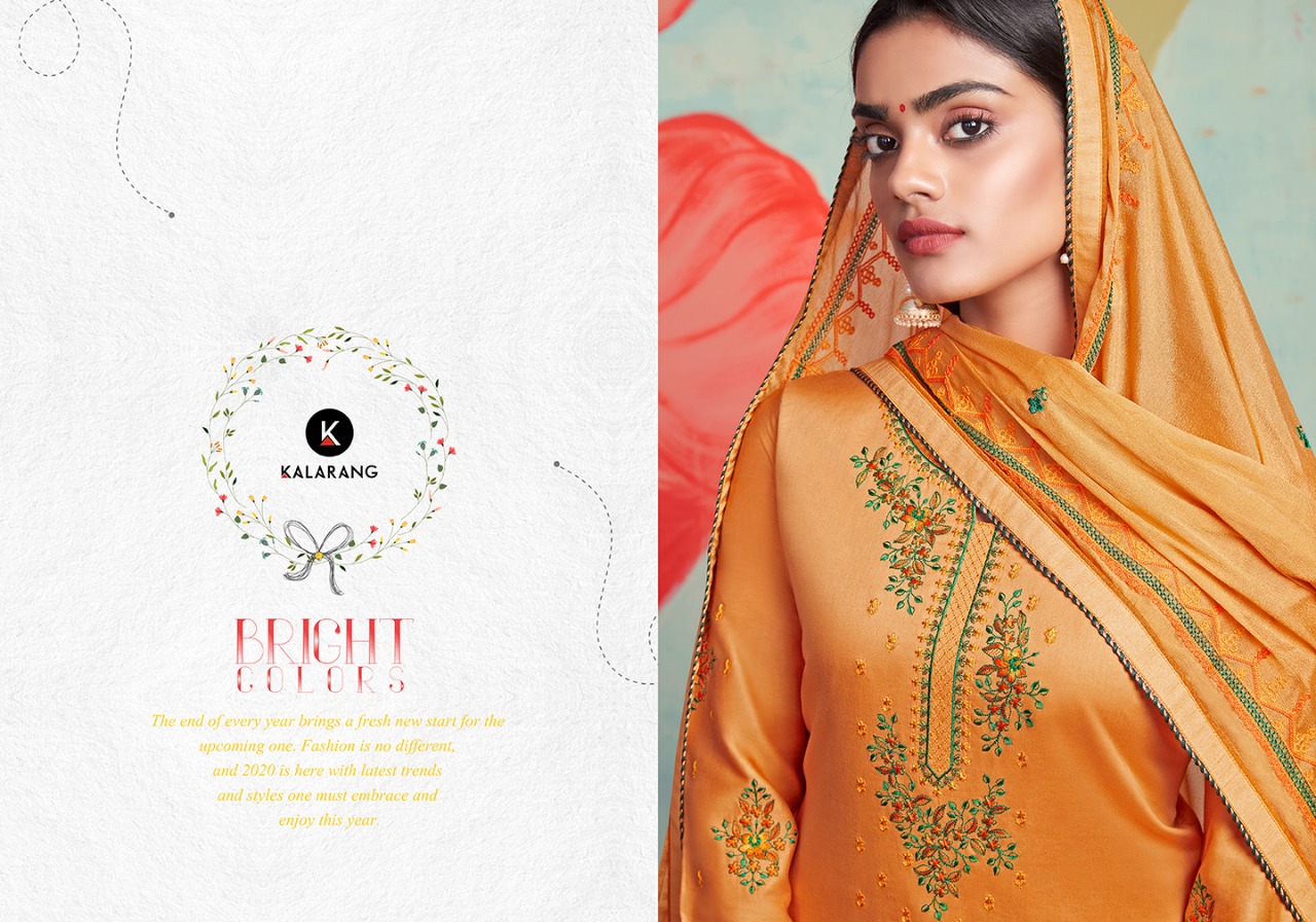 Floral Beauty By Kalarang Jam Silk Cotton Embroidery Suits Designs Online Store