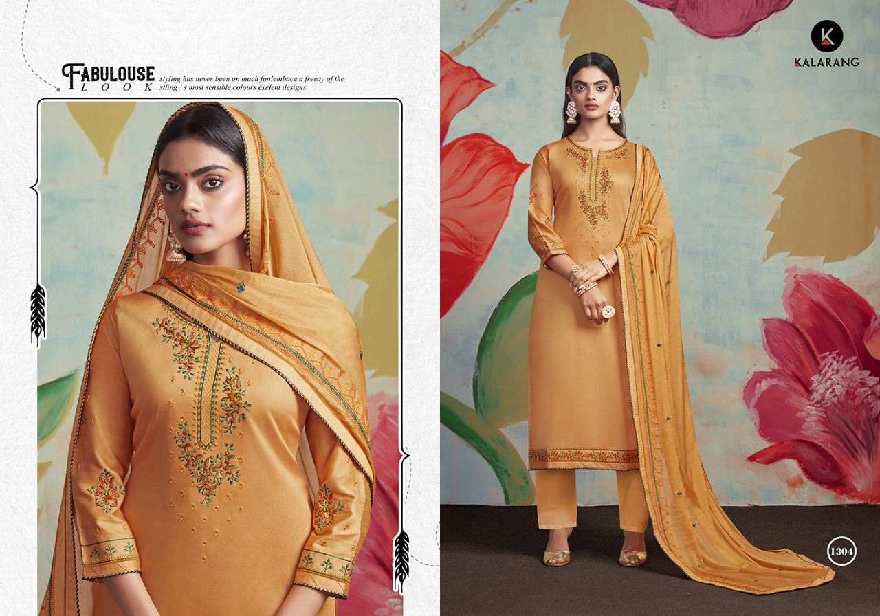 Floral Beauty By Kalarang Jam Silk Cotton Embroidery Suits Designs Online Store