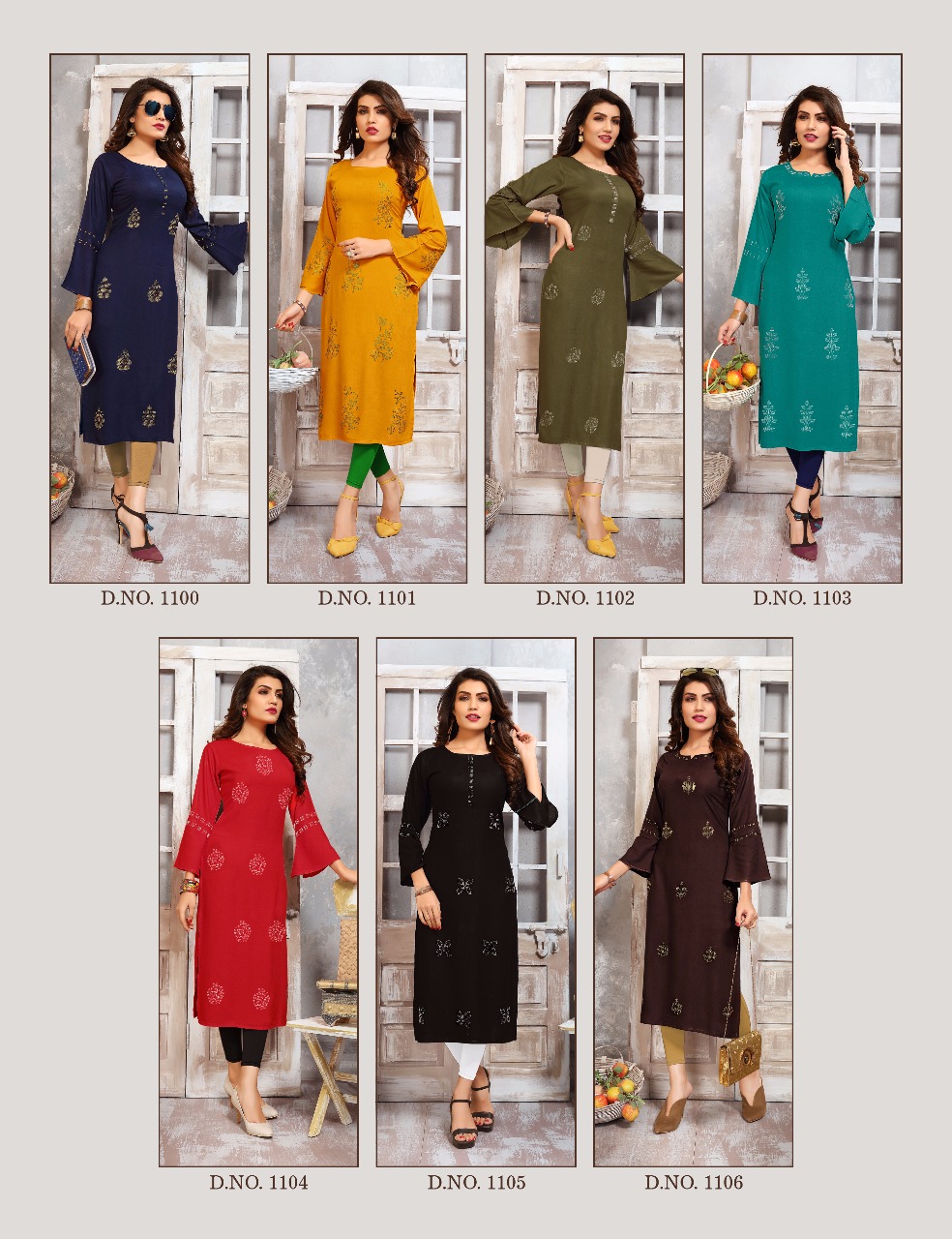 Jhala Impex Kohinor Rayon Diamond Work Long Kurtis Wholesaler