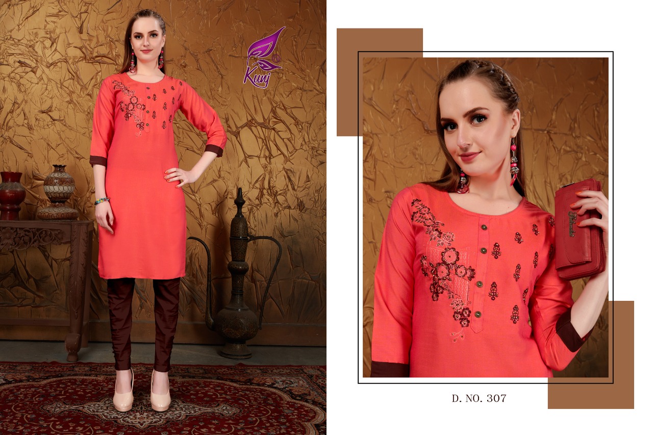Kunj Muskan Vol 3 Rayon Special Big Size Kurti Collection
