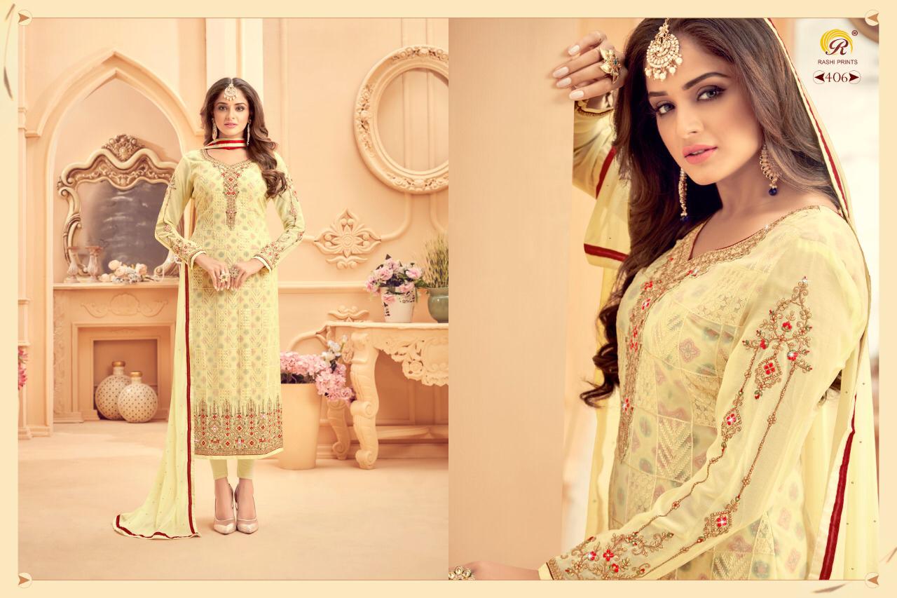 Rashi Prints Morni Georgette Embroidery Designer Salwar Kameez