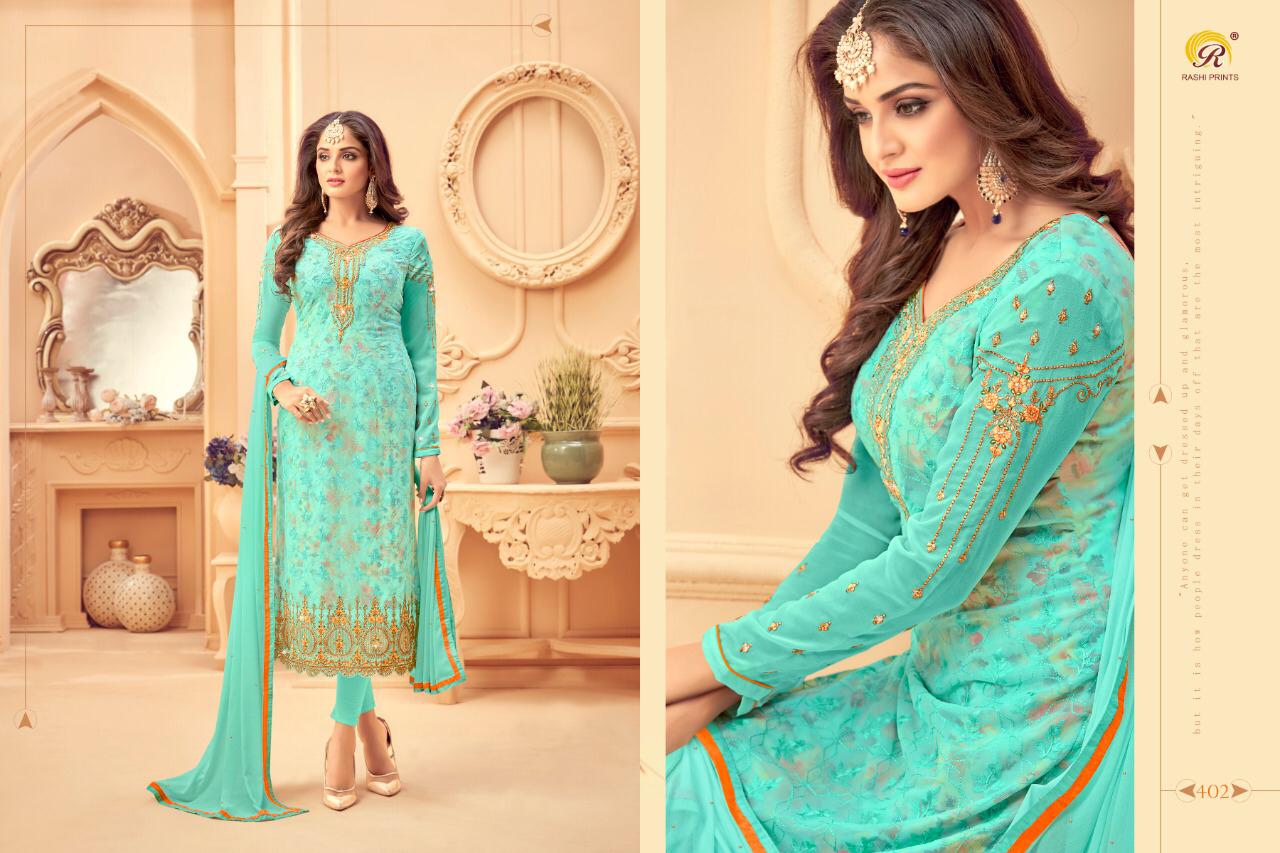Rashi Prints Morni Georgette Embroidery Designer Salwar Kameez