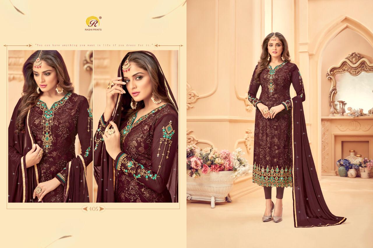 Rashi Prints Morni Georgette Embroidery Designer Salwar Kameez