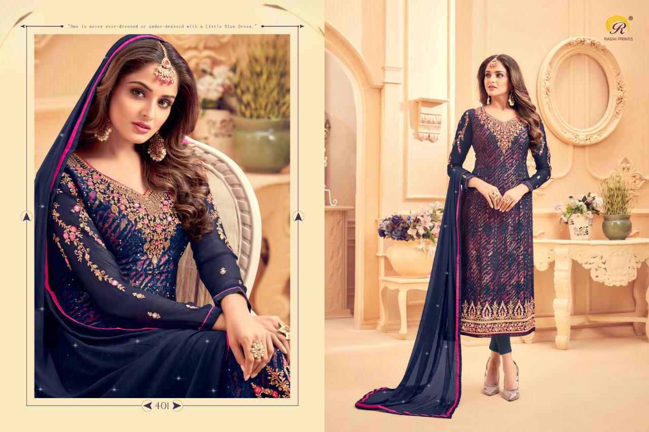 Rashi Prints Morni Georgette Embroidery Designer Salwar Kameez