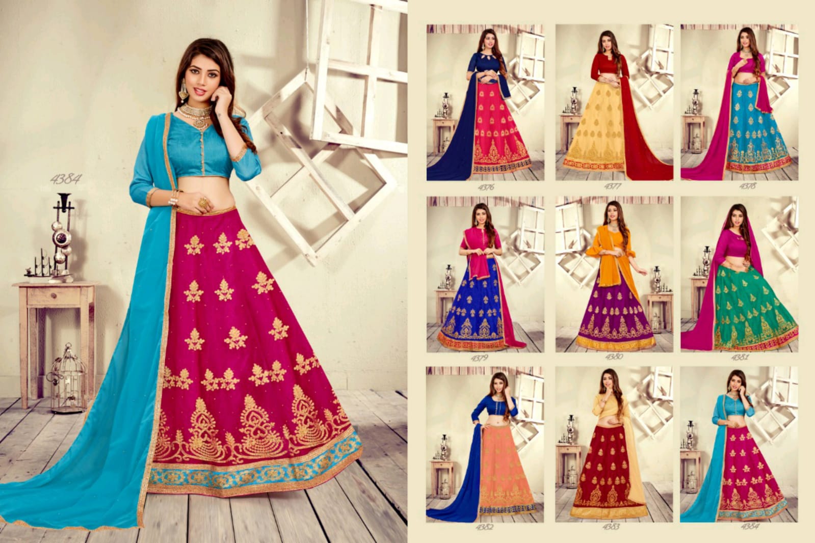 Sanskar Style Bandhan Net Embroidery Lehanga Online Shopping
