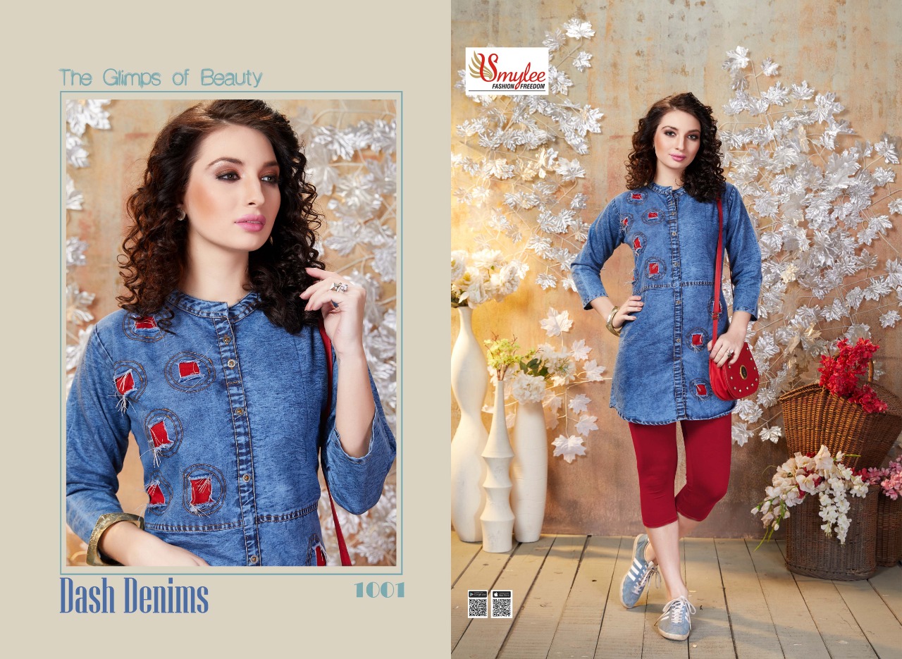 Smylee Present Dash Denim Heavy Denim Kurti Catalogue Designs