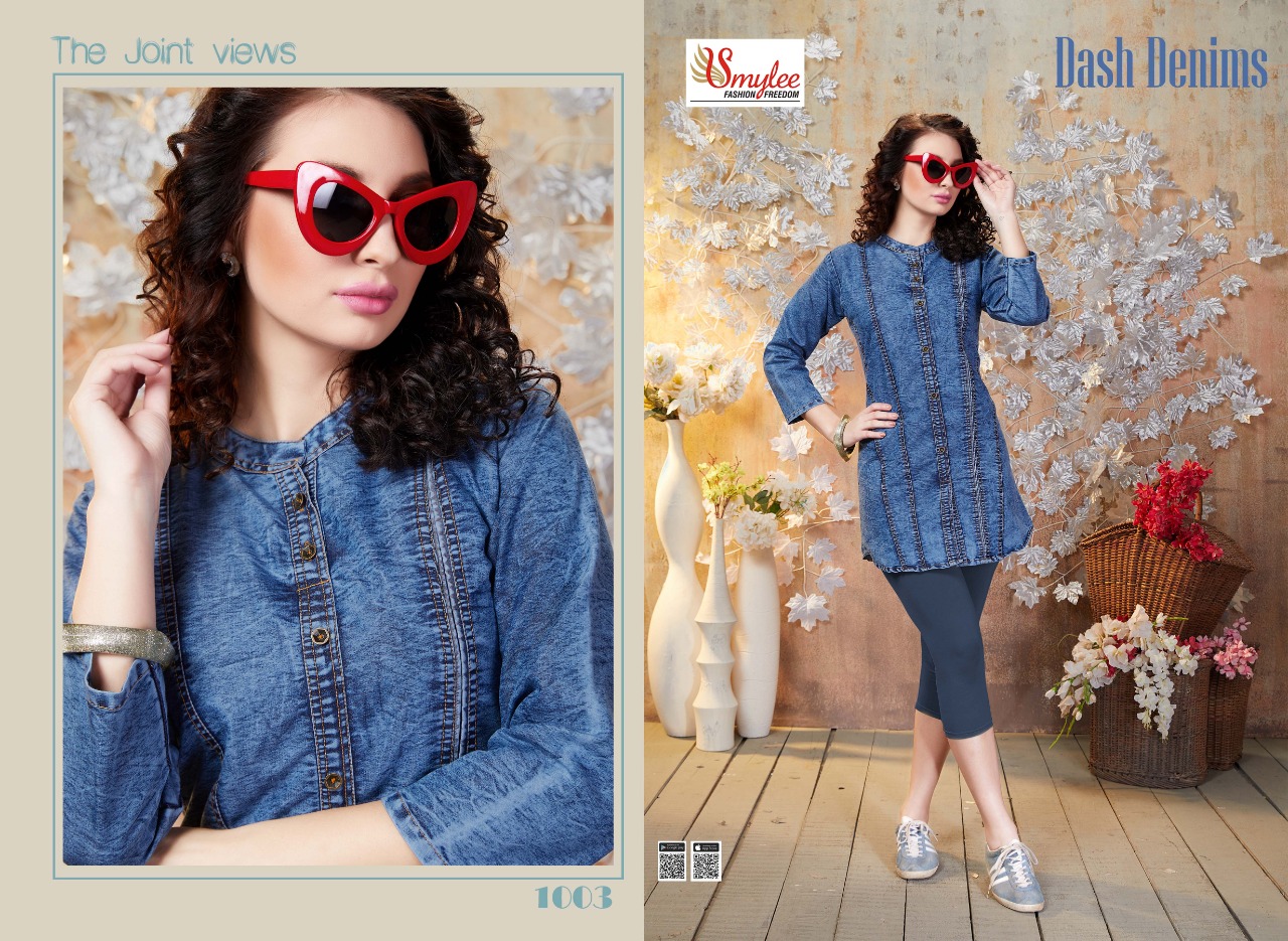 Smylee Present Dash Denim Heavy Denim Kurti Catalogue Designs