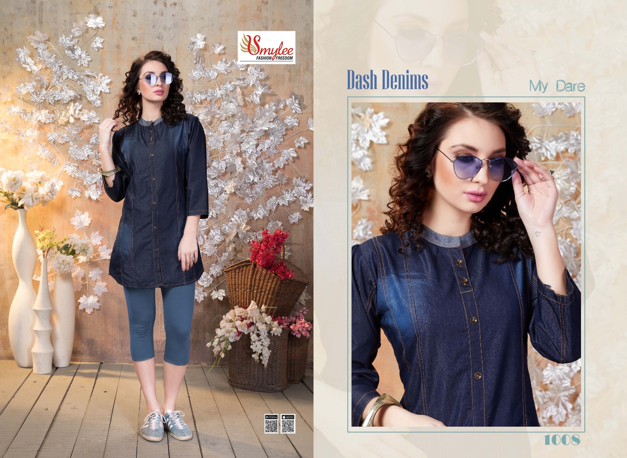 Smylee Present Dash Denim Heavy Denim Kurti Catalogue Designs