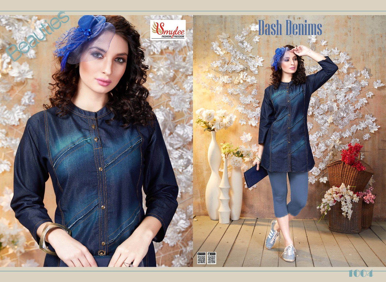 Smylee Present Dash Denim Heavy Denim Kurti Catalogue Designs