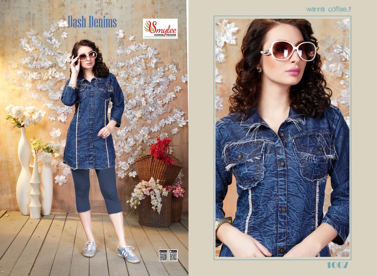 Smylee Present Dash Denim Heavy Denim Kurti Catalogue Designs