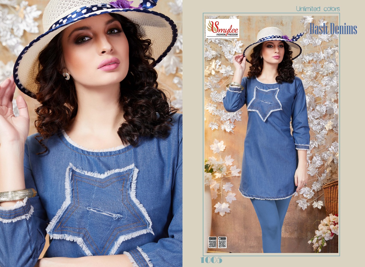 Smylee Present Dash Denim Heavy Denim Kurti Catalogue Designs