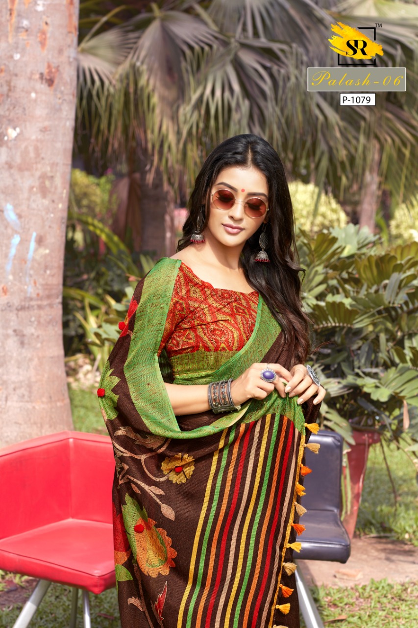 Sr Brands Palash All Time Hits Linen Designer Saree Pick And Choose Saree