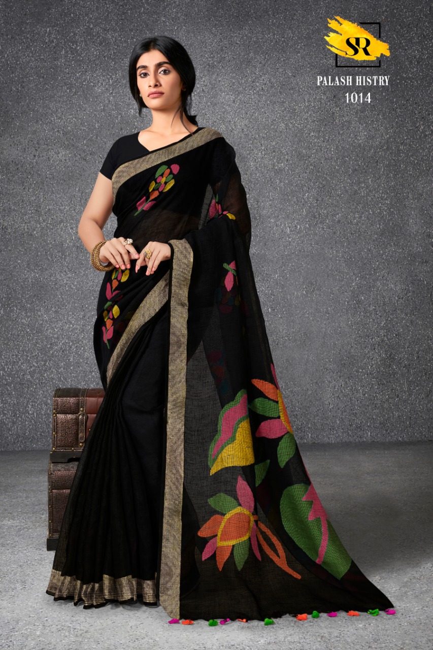 Sr Brands Palash All Time Hits Linen Designer Saree Pick And Choose Saree