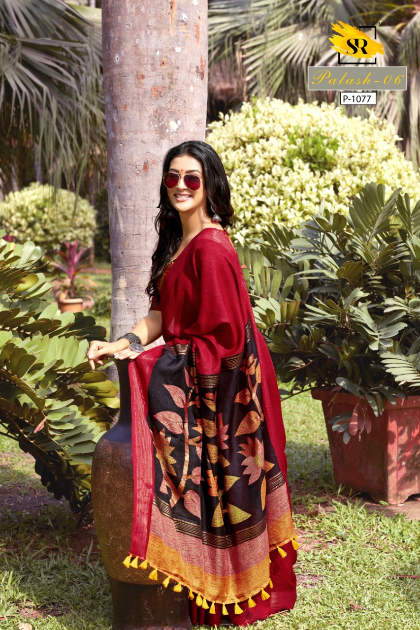 Sr Brands Palash All Time Hits Linen Designer Saree Pick And Choose Saree