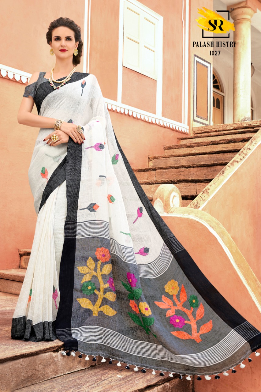 Sr Brands Palash All Time Hits Linen Designer Saree Pick And Choose Saree