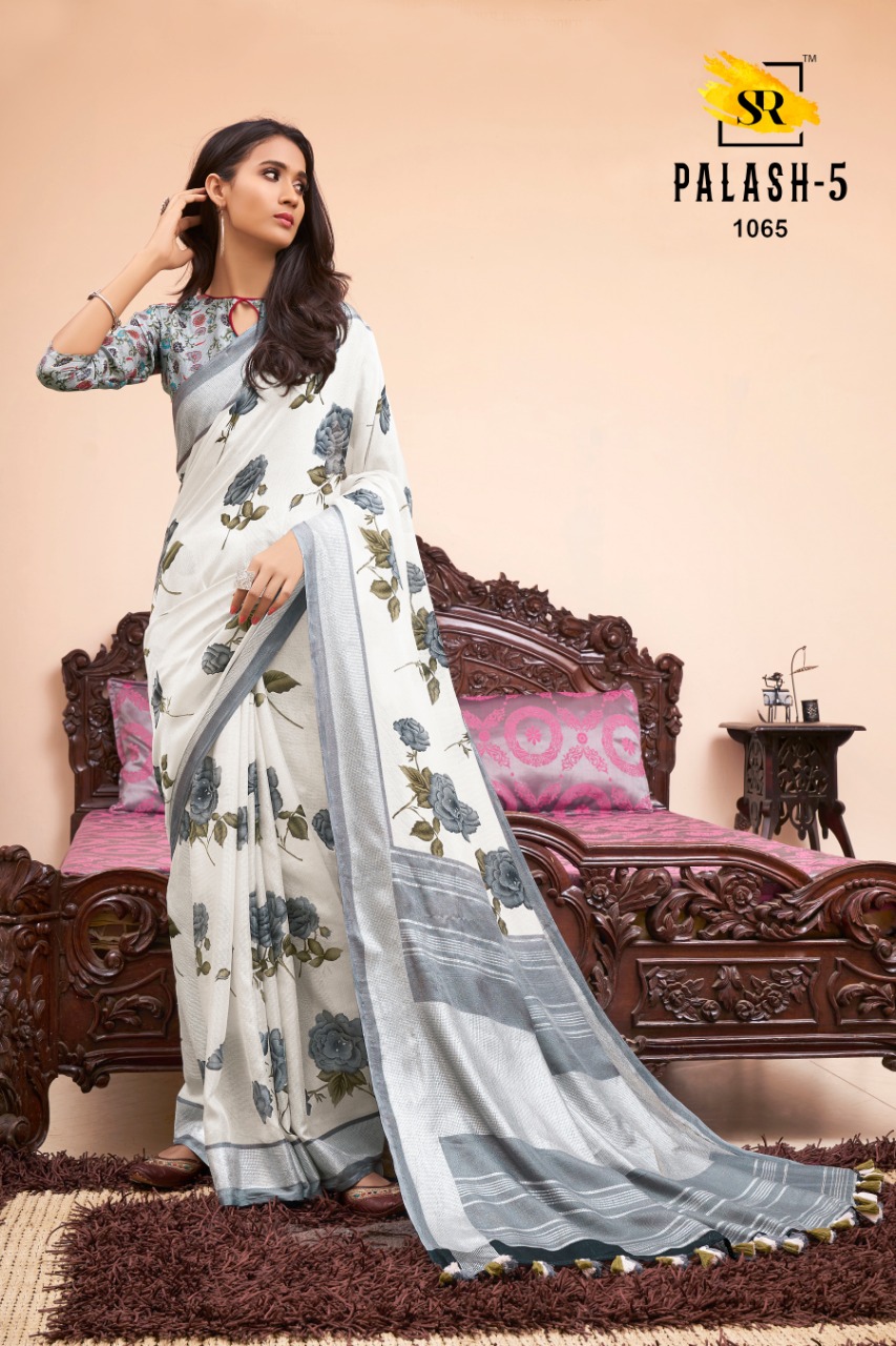 Sr Brands Palash All Time Hits Linen Designer Saree Pick And Choose Saree