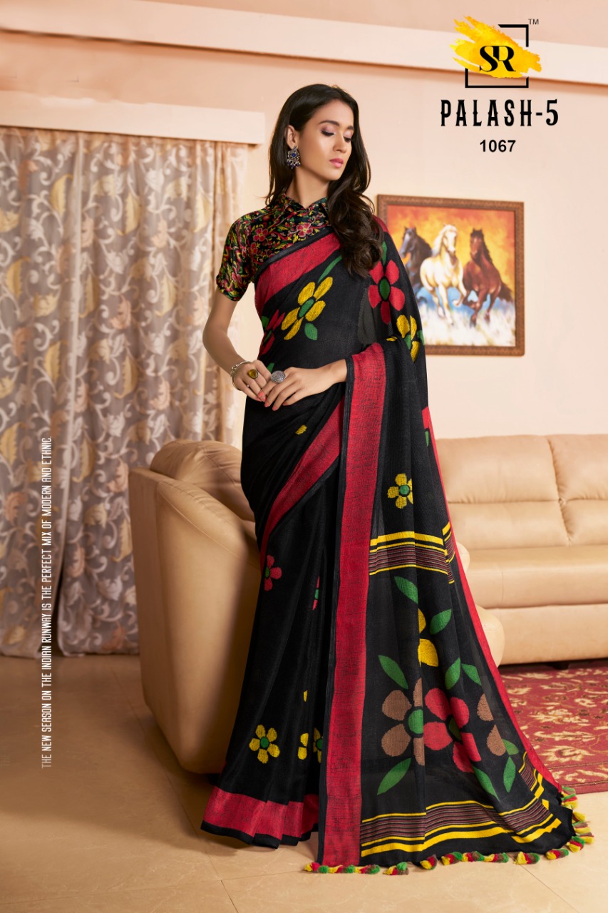 Sr Brands Palash All Time Hits Linen Designer Saree Pick And Choose Saree