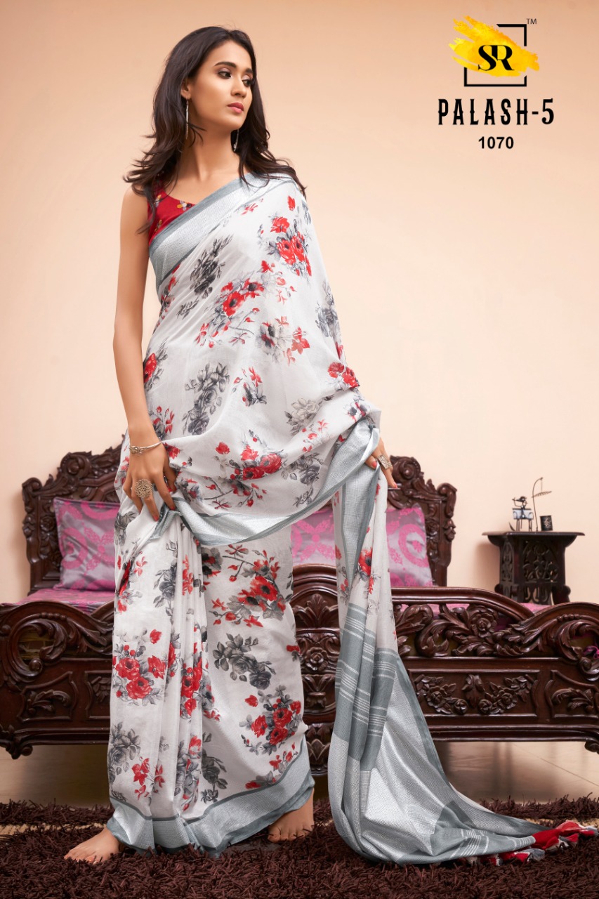 Sr Brands Palash All Time Hits Linen Designer Saree Pick And Choose Saree