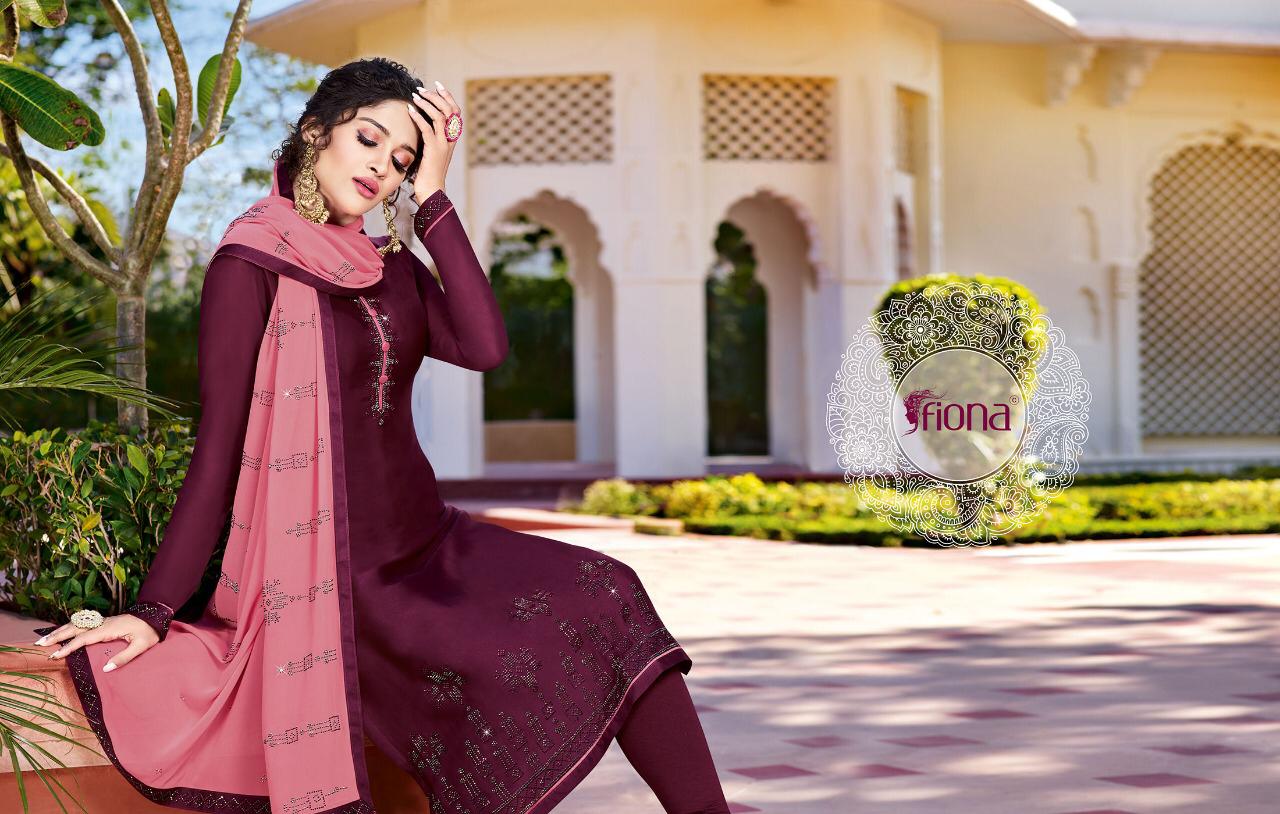 Ujjwala Vol 3 By Fiona Satin Georgette Diamond Work Salwar Kameez