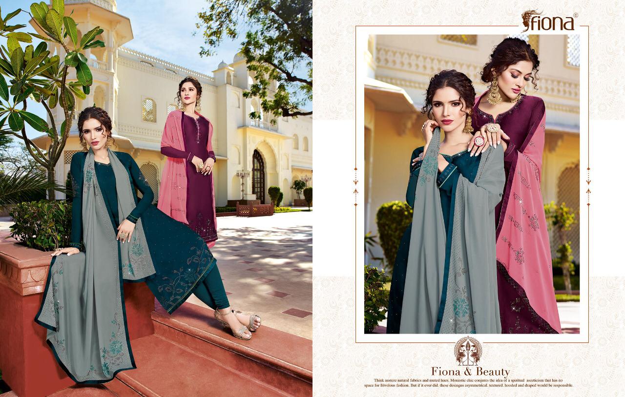 Ujjwala Vol 3 By Fiona Satin Georgette Diamond Work Salwar Kameez