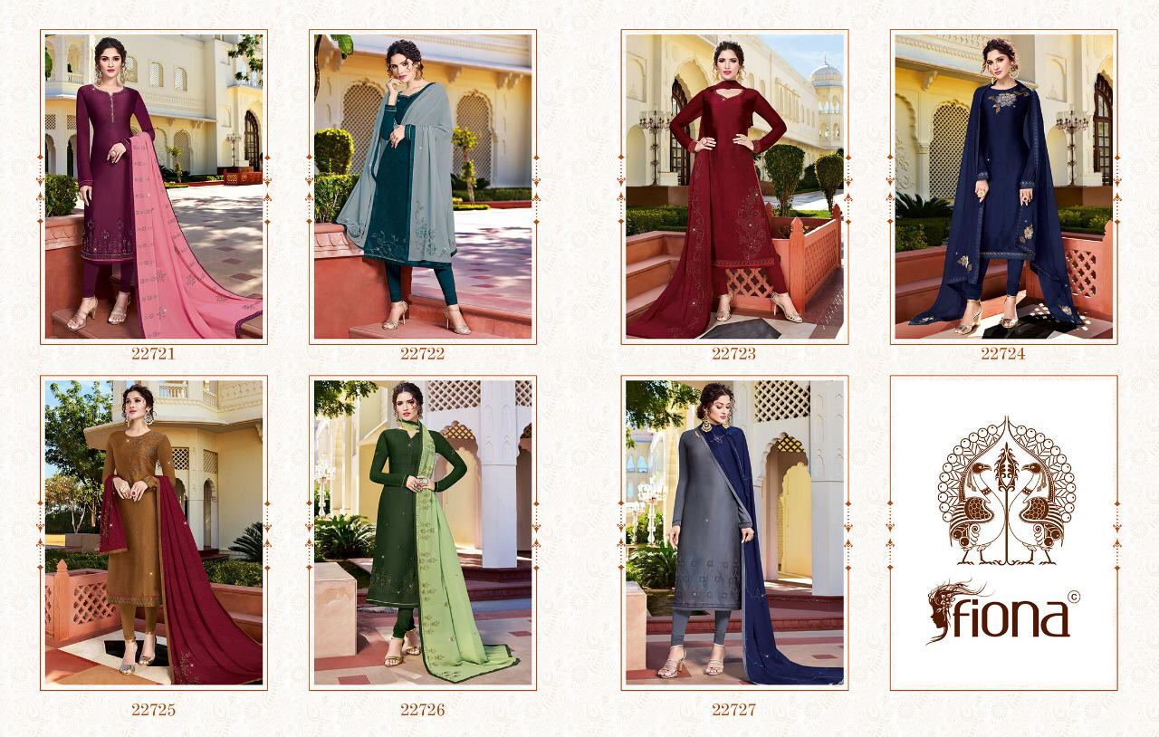 Ujjwala Vol 3 By Fiona Satin Georgette Diamond Work Salwar Kameez