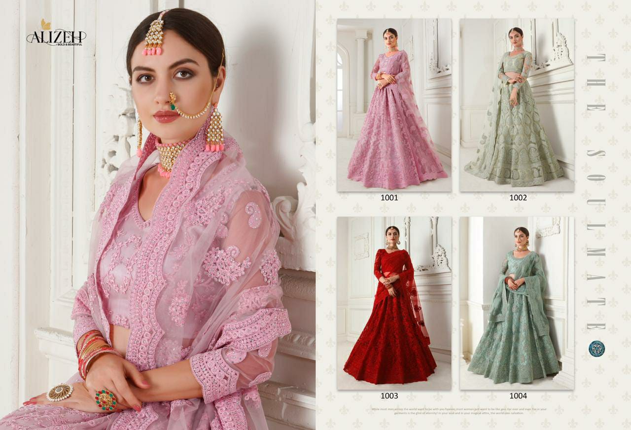 Alihez Bridal Heritage Colour Saga Wedding Designer Lehanga Catalogue