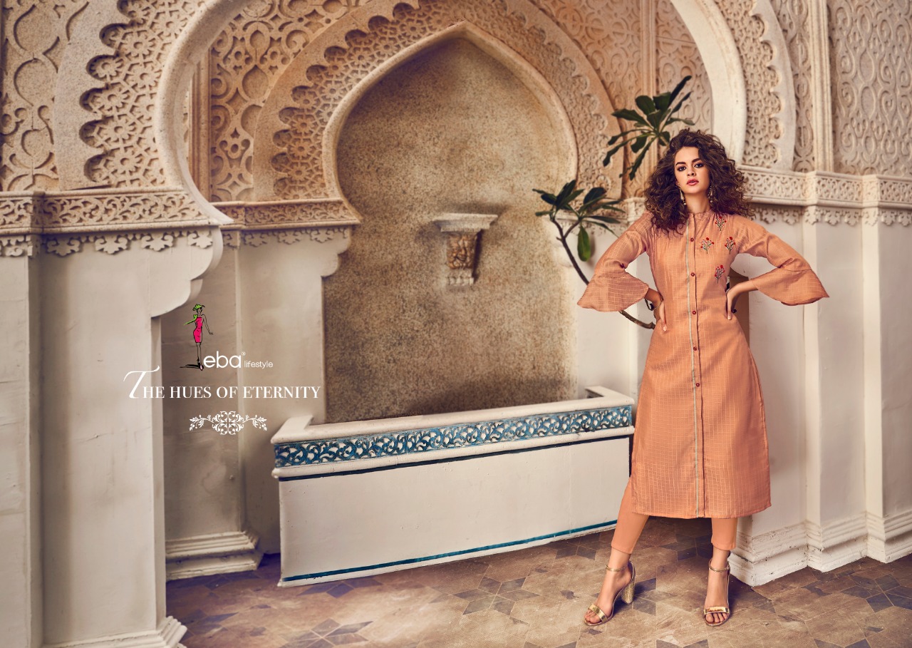 Eba Lifestyle Instagirl Tussar Embroidery Fancy Kurtis