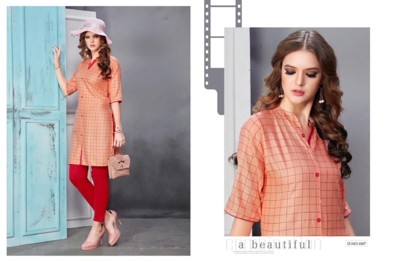 Green Cotton Shirt Style Kurti | Buy Kurti Online | Vyaghri