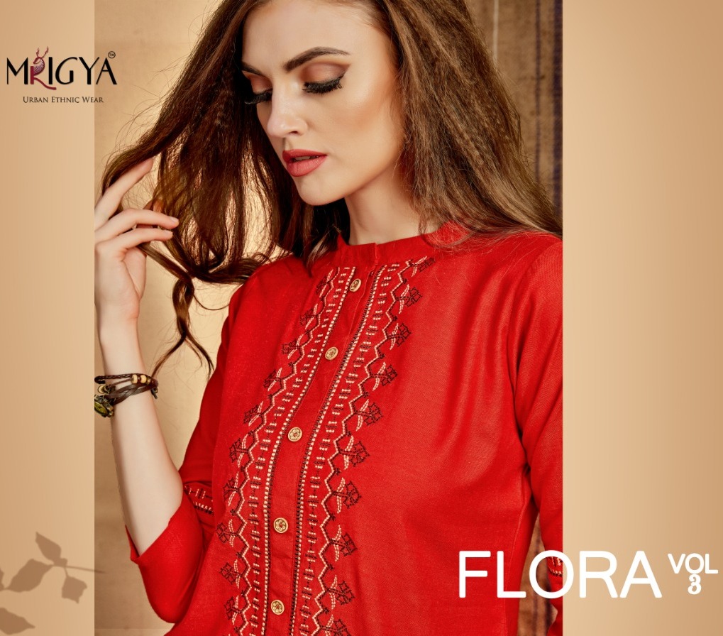 Mrigya Flora Vol 3 Rayon Linen Short Top Collection Buy Best Price