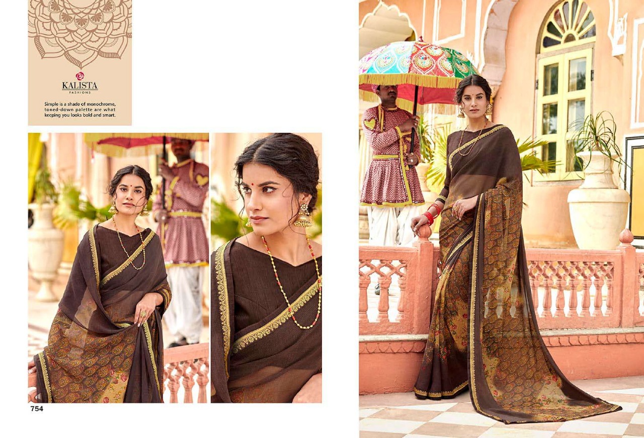 Naaz Vol 2 By Kalista Georgette Printed Saree Online Store