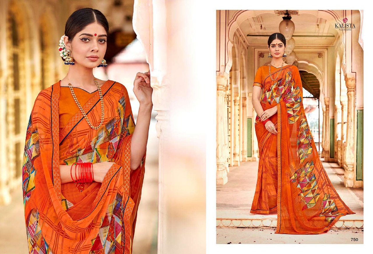 Naaz Vol 2 By Kalista Georgette Printed Saree Online Store