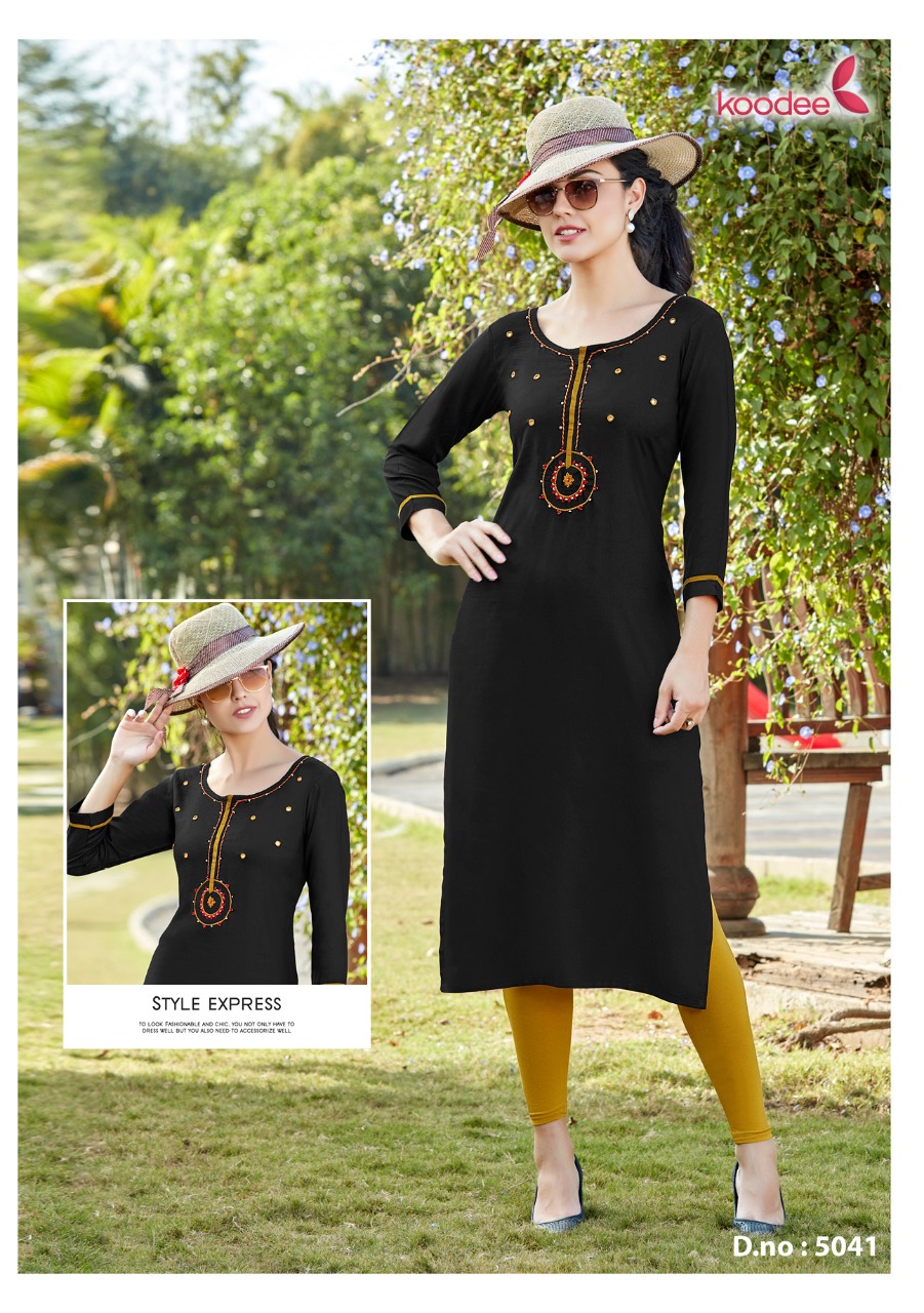 Pahal Vol 6 By Koodee Rayon Handwork Long Formal Wear Kurti Seller