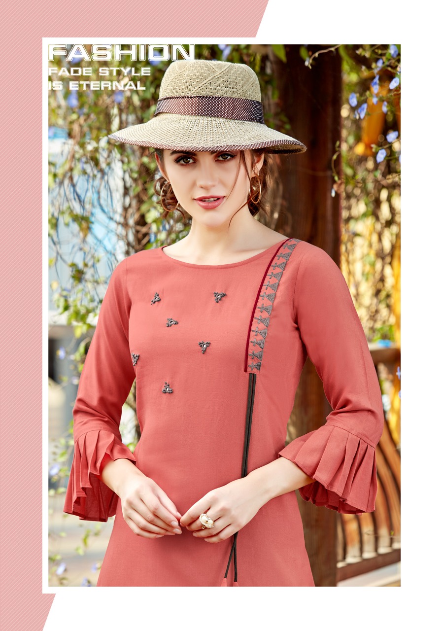 Pahal Vol 6 By Koodee Rayon Handwork Long Formal Wear Kurti Seller