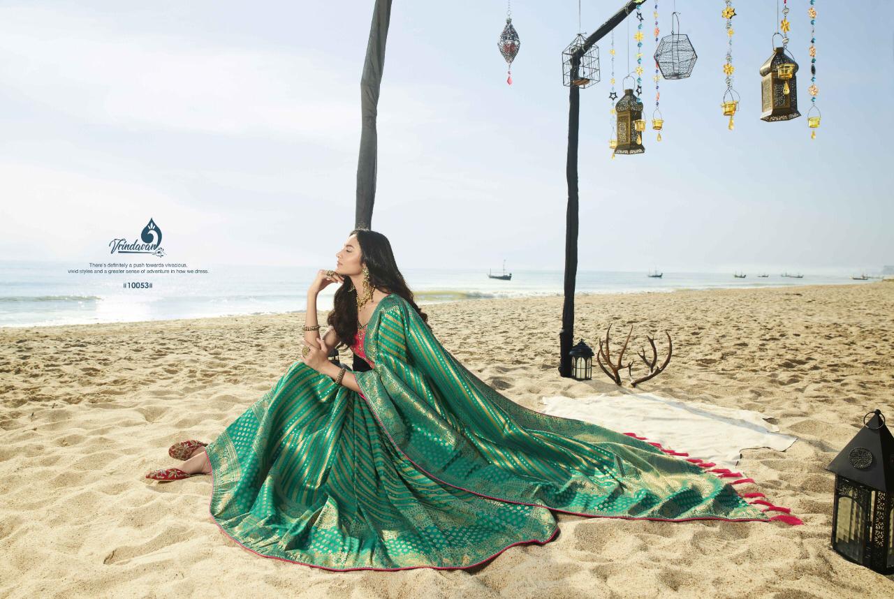 Vrindavan Vol 7 By Royal 10043 Series Silk Jacquard Banarasi Ethnic Saree Catalogue