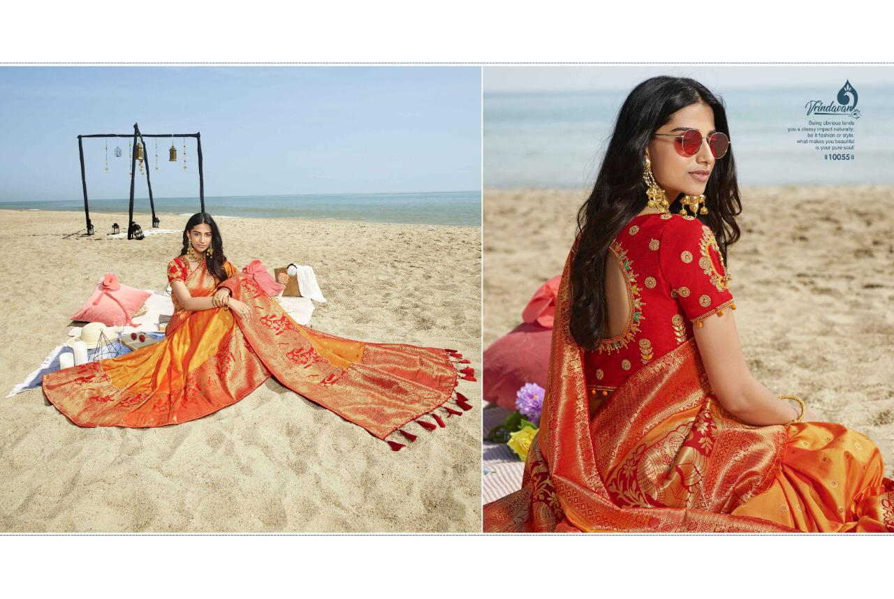 Vrindavan Vol 7 By Royal 10043 Series Silk Jacquard Banarasi Ethnic Saree Catalogue